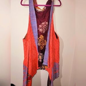 Kantha Bae Reversible Hoodie Vest